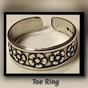 Sterling Silver Vintage Daisy Chain Toe Ring